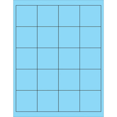 Create custom shipping and product labels instantly with these 2" x 2" fluorescent pastel blue laser labels. Permanent acrylic adhesive bonds to paper, corrugated, plastic, and metal‚ideal for high-visibility shipping compliance. 2000 labels per case with easy Microsoft Word formatting templates included.
