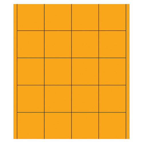 2x2 Fluorescent Orange Permanent Laser Labels 2000/Case LL172OR - alias listing