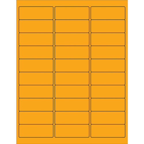 High-visibility fluorescent orange laser labels designed for shipping coordinators and logistics teams who need reliable, compliant identification. These 2 5/8