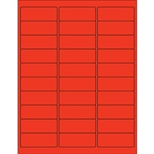 2.62x1 Red Rectangle Laser Labels