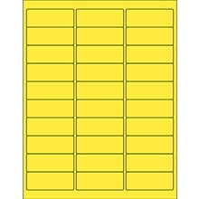 2.62x1 Yellow Rectangle Laser Labels
