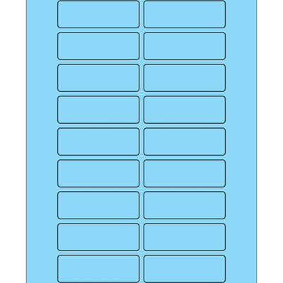 3x1 Fluorescent Pastel Blue Permanent Laser Labels 2000/Case LL174BE - alias listing