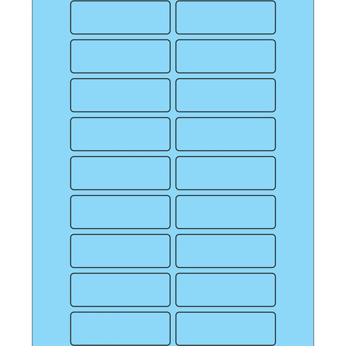 3x1 Fluorescent Pastel Blue Permanent Laser Labels 2000/Case LL174BE - alias listing
