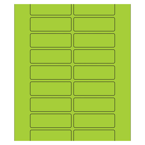 3x1 Fluorescent Green Permanent Laser Labels 2000/Case LL174GN - alias listing