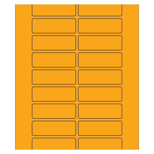 3x1 Fluorescent Orange Permanent Acrylic Laser Labels 2000/Case LL174OR - alias listing