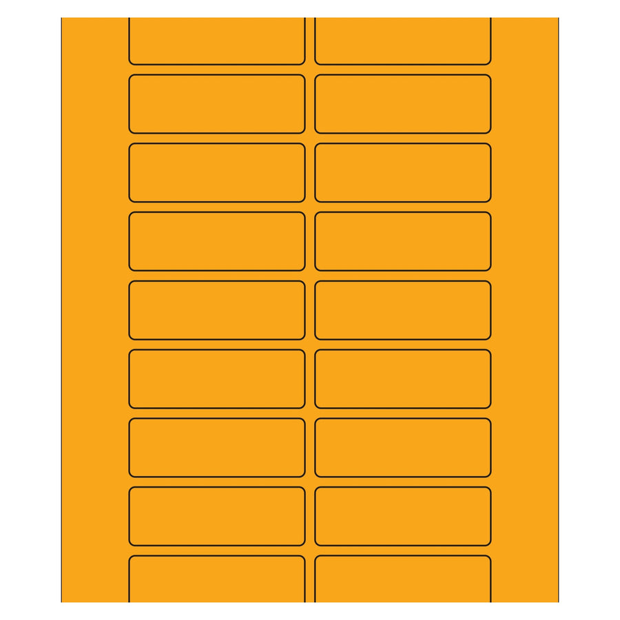 3x1 Fluorescent Orange Permanent Acrylic Laser Labels 2000/Case LL174OR - alias listing