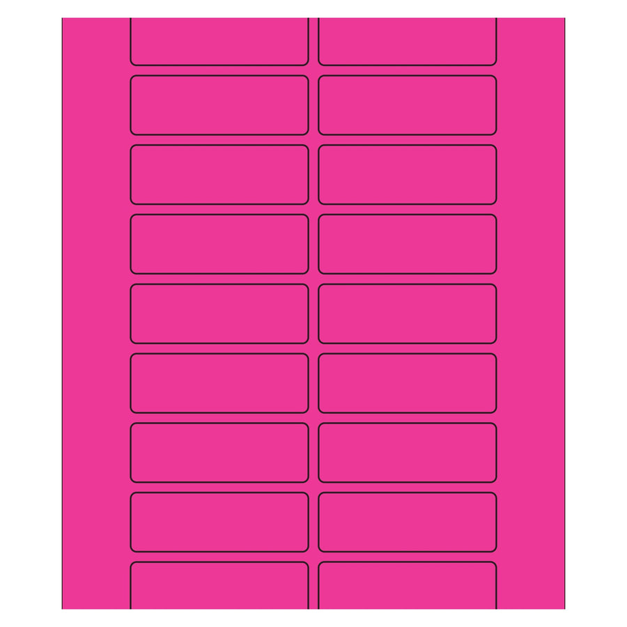 3x1 Fluorescent Pink Permanent Laser Labels 2000/Case LL174PK - alias listing