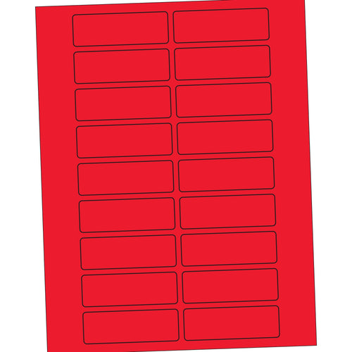 3x1 Fluorescent Red Permanent Laser Labels 2000/Case LL174RD - alias listing