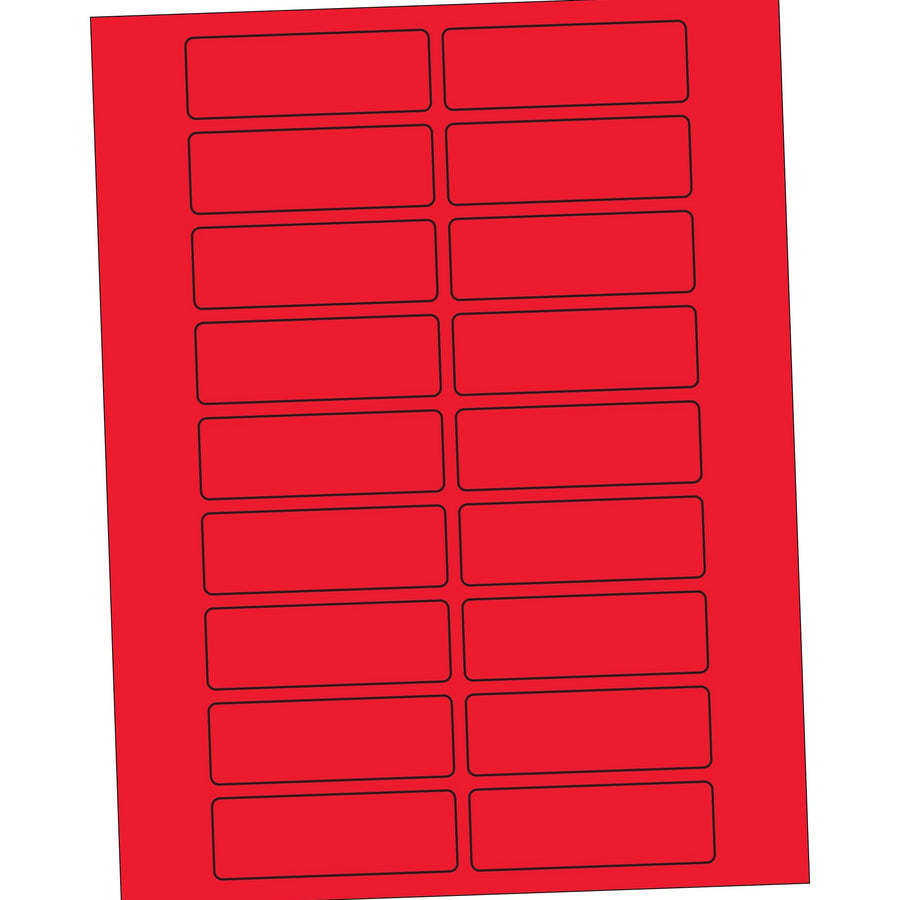 3x1 Fluorescent Red Permanent Laser Labels 2000/Case LL174RD - alias listing