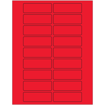 High-visibility 3x1" fluorescent red rectangle laser labels with permanent acrylic adhesive‚ideal for shipping coordinators managing urgent or hazmat compliance labeling. Case of 2000 labels compatible with laser and inkjet printers; adheres to paper, corrugated, plastic, metal, and glass surfaces.