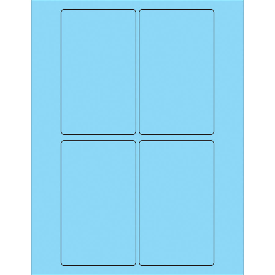 Professional-grade 3" x 5" fluorescent pastel blue laser labels with permanent acrylic adhesive for high-visibility shipping and compliance documentation. Compatible with laser and inkjet printers. 400 labels per case stick securely to corrugated, plastic, metal, and glass surfaces–ideal for logistics coordinators managing hazmat, fragile, or special handling shipments.