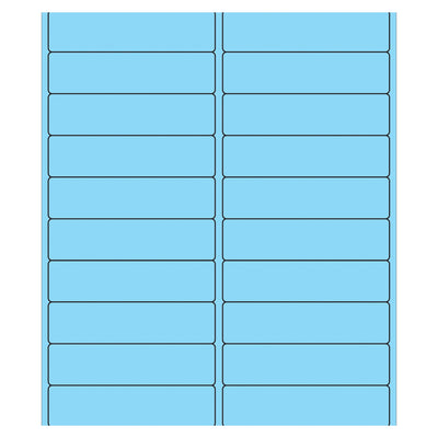 4x1 Fluorescent Pastel Blue Permanent Laser Labels 2000/Case LL177BE - alias listing