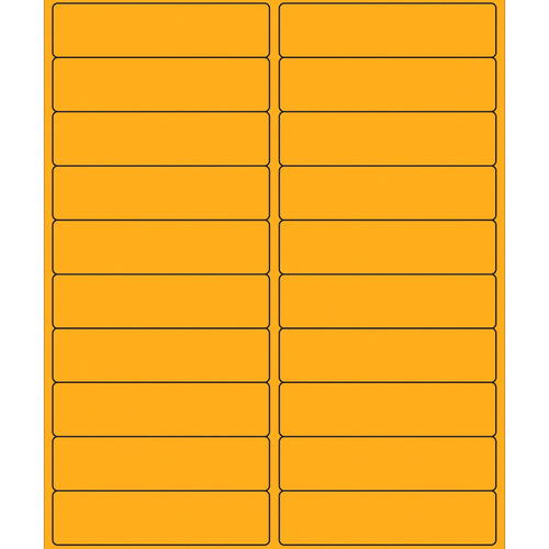 4x1 Fluorescent Orange Permanent Laser Labels 2000/Case LL177OR