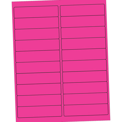 4x1 Fluorescent Pink Permanent Laser Labels 2000/Case LL177PK - alias listing