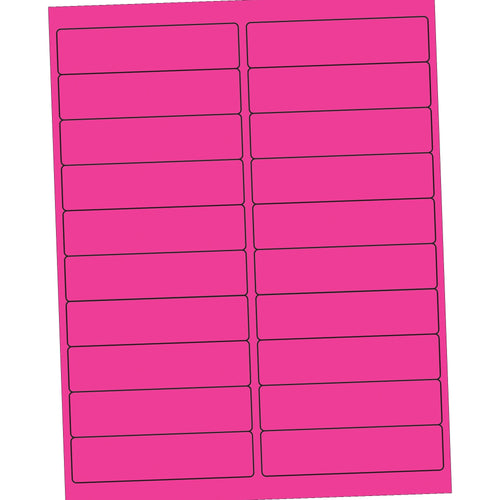 4x1 Fluorescent Pink Permanent Laser Labels 2000/Case LL177PK - alias listing