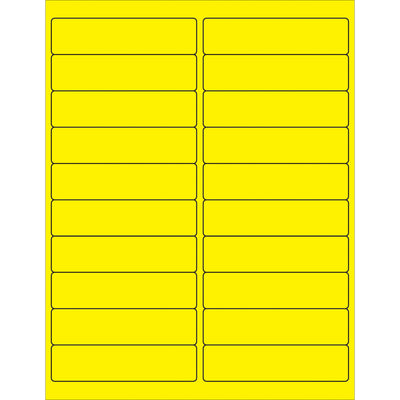 High-visibility 4" x 1" fluorescent yellow rectangle laser labels engineered for shipping coordinators who need compliance-ready labeling at scale. Permanent acrylic adhesive adheres reliably to corrugated, plastic, metal, and paper surfaces. 2,000 labels per case with easy-to-use Microsoft Word template‚ready to print and deploy.
