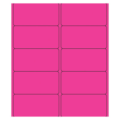 4x2 Fluorescent Pink Permanent Laser Labels 1000/Case LL178PK - alias listing