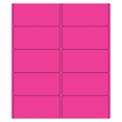 4x2 Fluorescent Pink Permanent Laser Labels 1000/Case LL178PK - alias listing