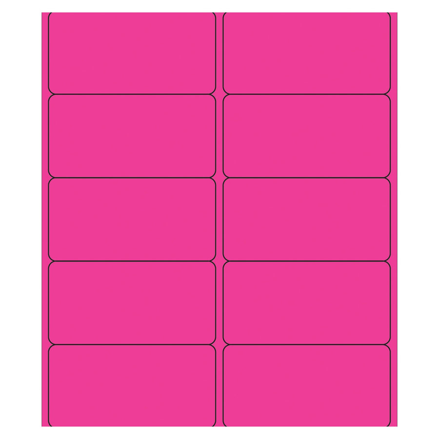 4x2 Fluorescent Pink Permanent Laser Labels 1000/Case LL178PK - alias listing