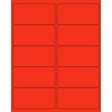 4x2 Red Rectangle Laser Labels LL178R - alias listing
