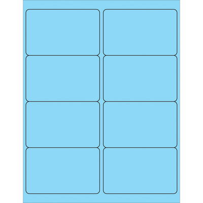High-visibility fluorescent pastel blue laser labels sized 4" x 2.5" with permanent acrylic adhesive for reliable package identification. Compatible with laser and inkjet printers, these rectangle labels stick securely to corrugated, plastic, metal, and paper surfaces. Case of 800 labels delivers compliance-ready solutions for shipping coordinators managing complex logistics operations.
