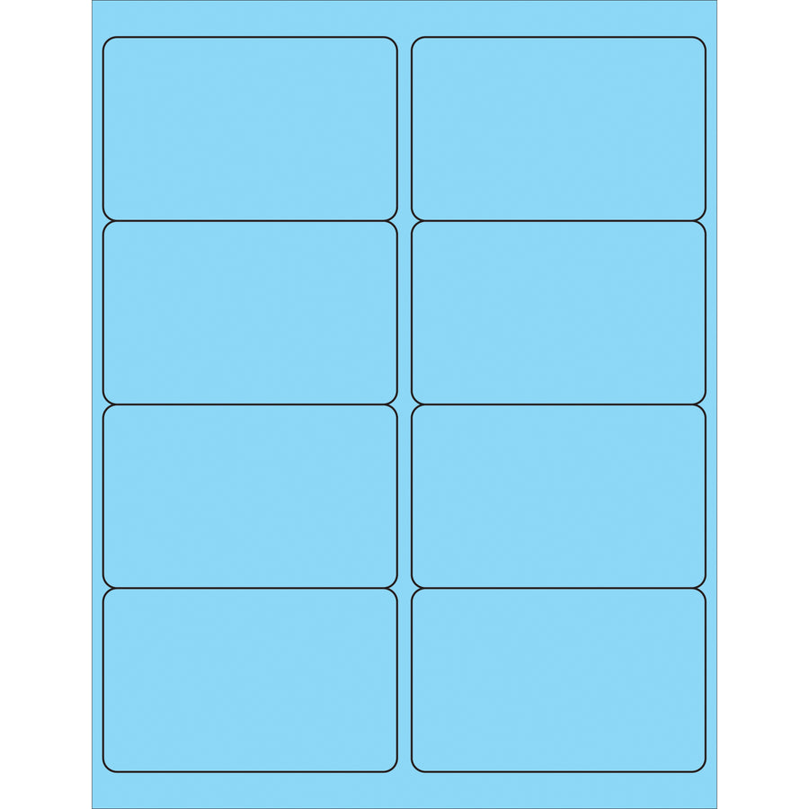 High-visibility fluorescent pastel blue laser labels sized 4" x 2.5" with permanent acrylic adhesive for reliable package identification. Compatible with laser and inkjet printers, these rectangle labels stick securely to corrugated, plastic, metal, and paper surfaces. Case of 800 labels delivers compliance-ready solutions for shipping coordinators managing complex logistics operations.