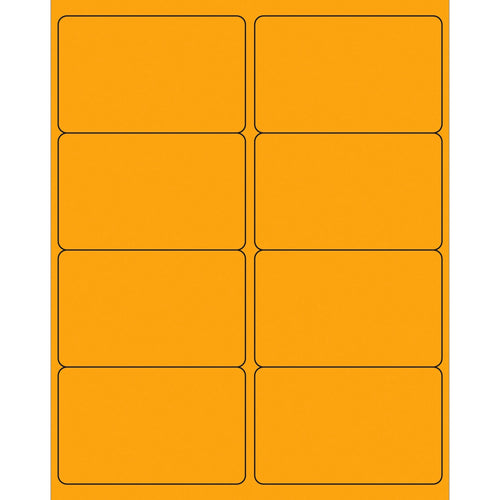 4x2.5 Fluorescent Orange Permanent Laser Labels 800/Case LL179OR - alias listing