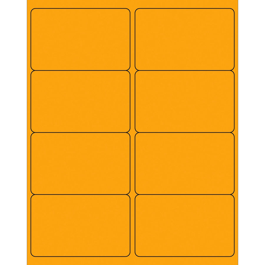 4x2.5 Fluorescent Orange Permanent Laser Labels 800/Case LL179OR - alias listing