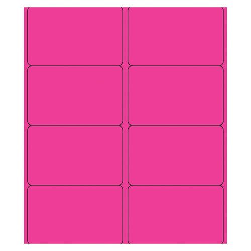 4x2.5 Fluorescent Pink Permanent Laser Labels 800/Case LL179PK - alias listing