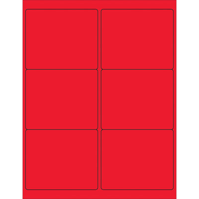 Packrift's 4x3 1/3" fluorescent red rectangle laser labels deliver maximum visibility for hazmat, special handling, and priority shipments. Permanent acrylic adhesive bonds securely to corrugated, plastic, metal, and glass–ideal for logistics coordinators managing international compliance requirements. Case of 600 labels prints flawlessly on laser and inkjet printers.