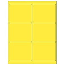 4x3.33 Yellow Rectangle Laser Labels LL180Y - alias listing