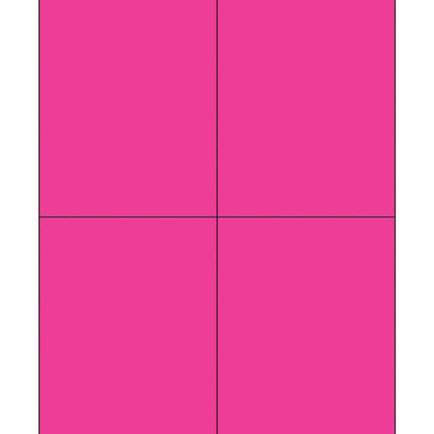 4.25x5.5 Fluorescent Pink Permanent Laser Labels 400/Case LL183PK - alias listing