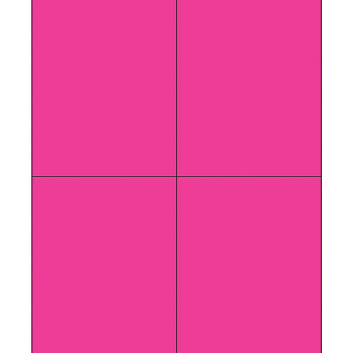 4.25x5.5 Fluorescent Pink Permanent Laser Labels 400/Case LL183PK - alias listing