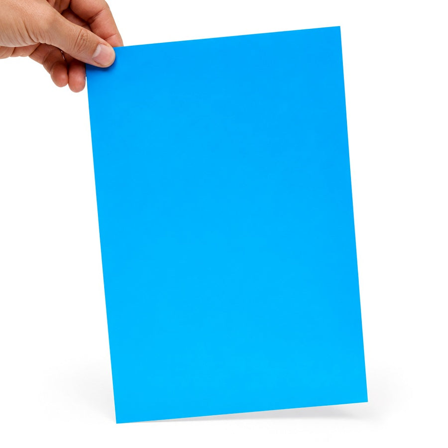 8.5x5.5 Fluorescent Blue Permanent Adhesive Laser Labels 100-Pack LL184BB - alias listing