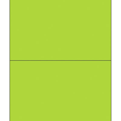 8.5x5.5 Fluorescent Green Permanent Laser Labels 200/Case LL184GN - alias listing