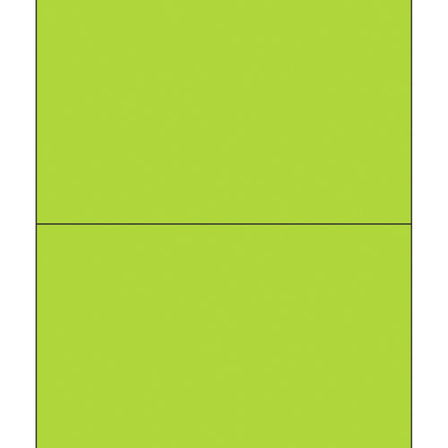 8.5x5.5 Fluorescent Green Permanent Laser Labels 200/Case LL184GN - alias listing