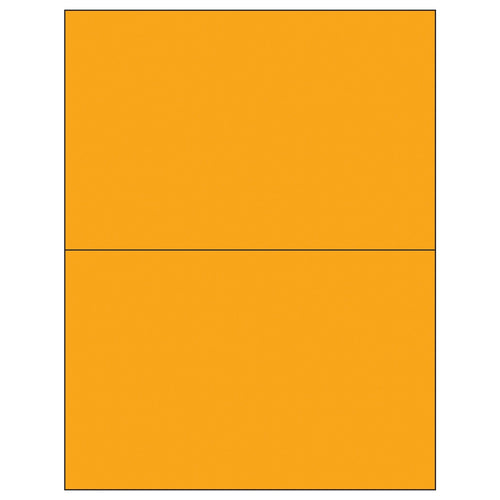 8.5x5.5 Fluorescent Orange Permanent Acrylic Laser Labels 200/Case LL184OR - alias listing