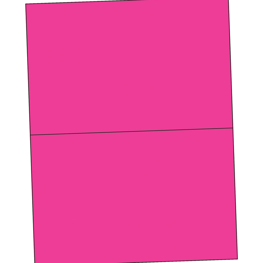 8.5x5.5 Fluorescent Pink Permanent Acrylic Laser Labels 200/Case LL184PK - alias listing