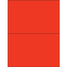 8.5x5.5 Red Rectangle Laser Labels