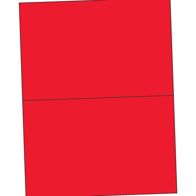 8.5x5.5 Fluorescent Red Permanent Acrylic Laser Labels 200/Case LL184RD - alias listing