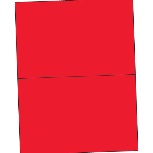8.5x5.5 Fluorescent Red Permanent Acrylic Laser Labels 200/Case LL184RD - alias listing