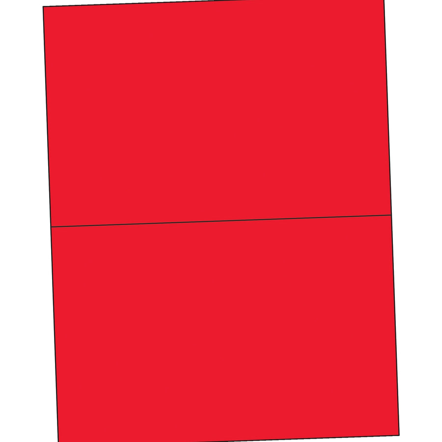 8.5x5.5 Fluorescent Red Permanent Acrylic Laser Labels 200/Case LL184RD - alias listing