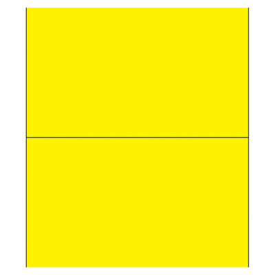 8.5x5.5 Fluorescent Yellow Permanent Laser Labels 200/Case LL184YE - alias listing