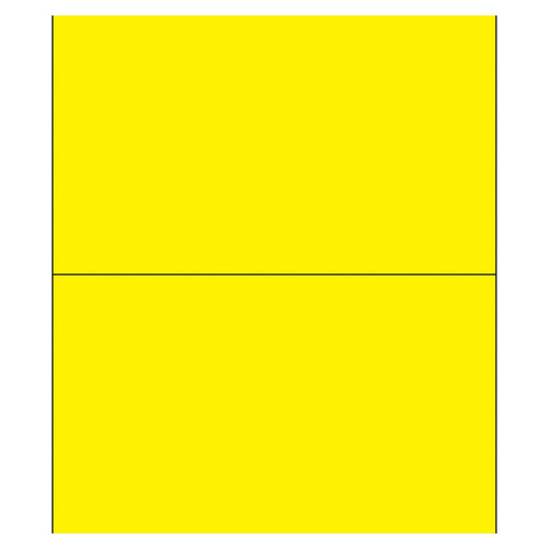 8.5x5.5 Fluorescent Yellow Permanent Laser Labels 200/Case LL184YE - alias listing