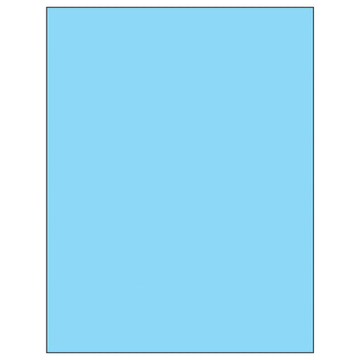 8.5x11 Fluorescent Pastel Blue Permanent Laser Labels 100/Case LL185BE - alias listing