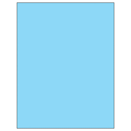 8.5x11 Fluorescent Pastel Blue Permanent Laser Labels 100/Case LL185BE - alias listing