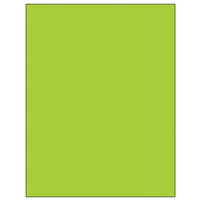 8.5x11 Fluorescent Green Permanent Adhesive Laser Labels 100/Case LL185GN - alias listing
