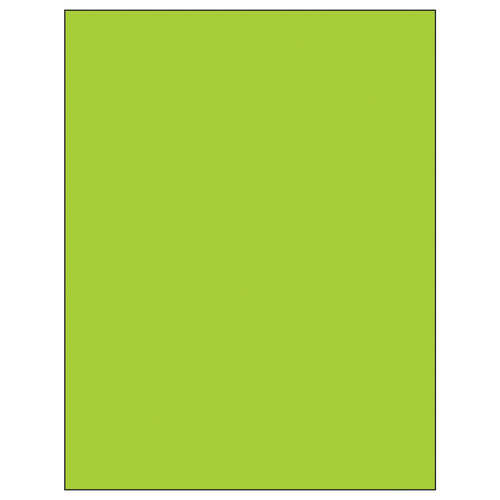 8.5x11 Fluorescent Green Permanent Adhesive Laser Labels 100/Case LL185GN - alias listing