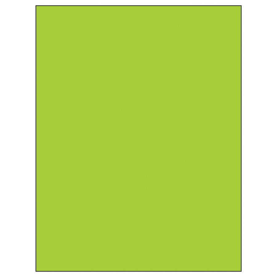 8.5x11 Fluorescent Green Permanent Adhesive Laser Labels 100/Case LL185GN - alias listing