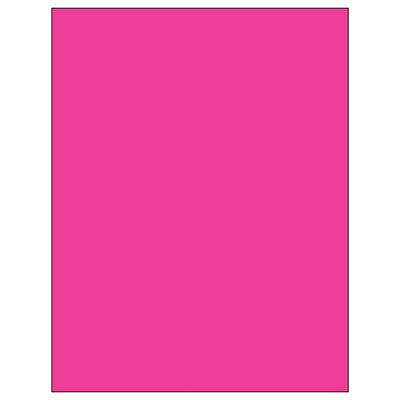 8.5x11 Fluorescent Pink Permanent Adhesive Laser Labels 100/Case LL185PK - alias listing